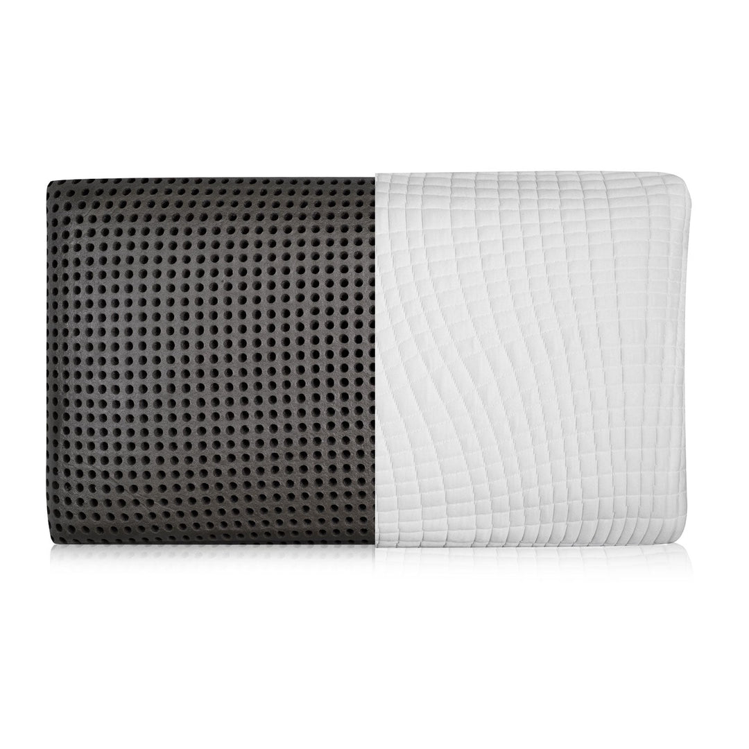 Ventilated Charcoal Bamboo Infused Memory Foam Pillow - Washable Cover - mysleepscience.com