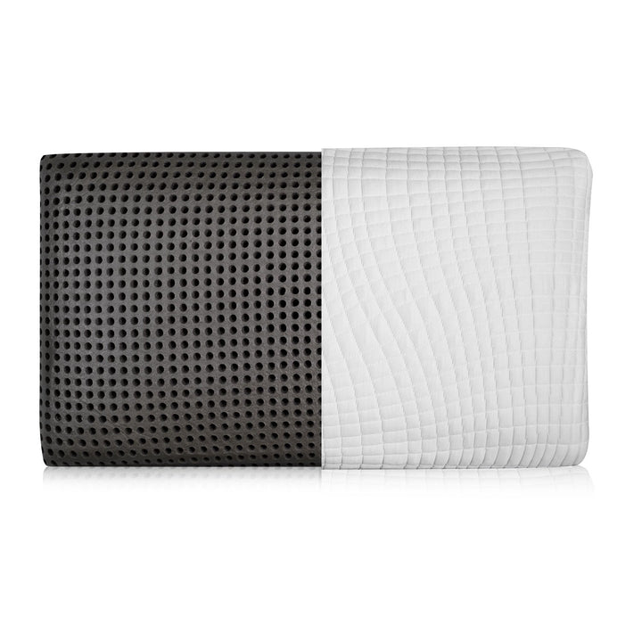 Ventilated Charcoal Bamboo Infused Memory Foam Pillow - Washable Cover - mysleepscience.com