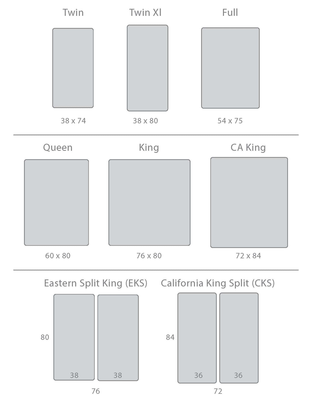 Bed Size Chart