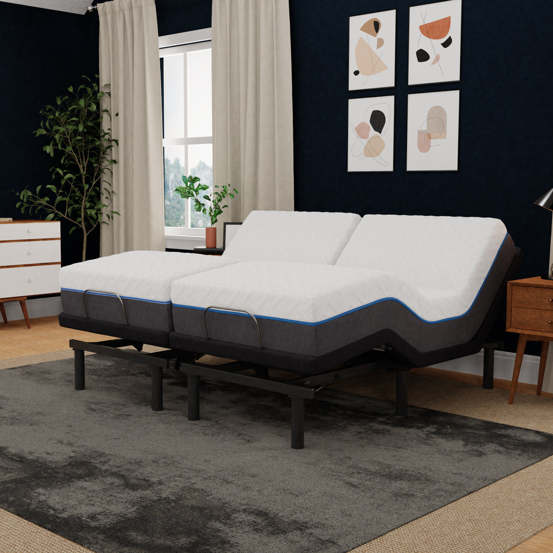 Sleep Science 12" Gel Luxe Soft Mattress and Q-Series Pro Adjustable Bed Frame
