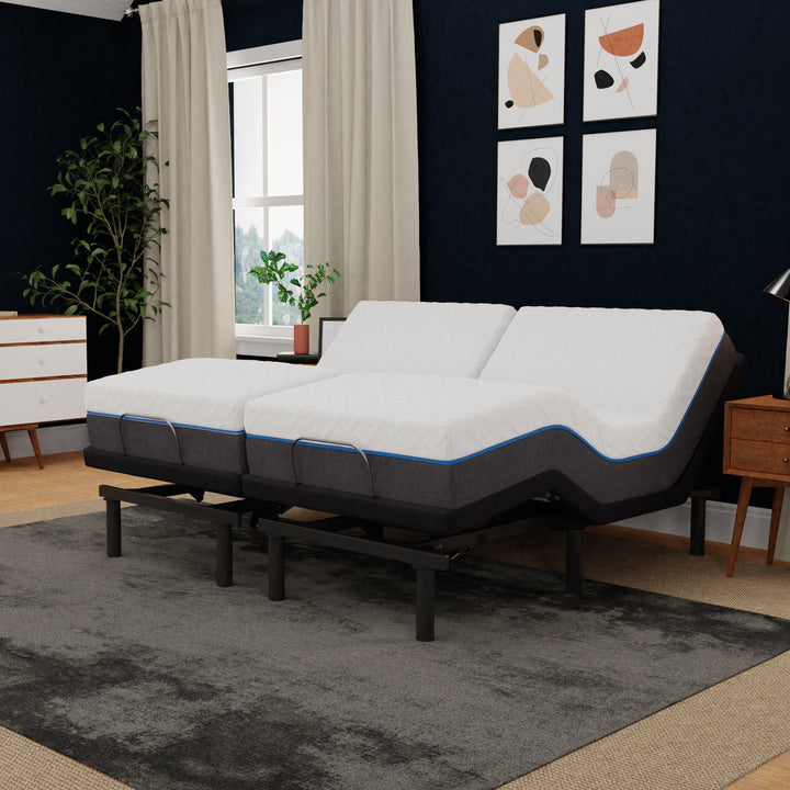 Sleep Science 12" Gel Luxe Soft Mattress and Q-Series Pro Adjustable Bed Frame