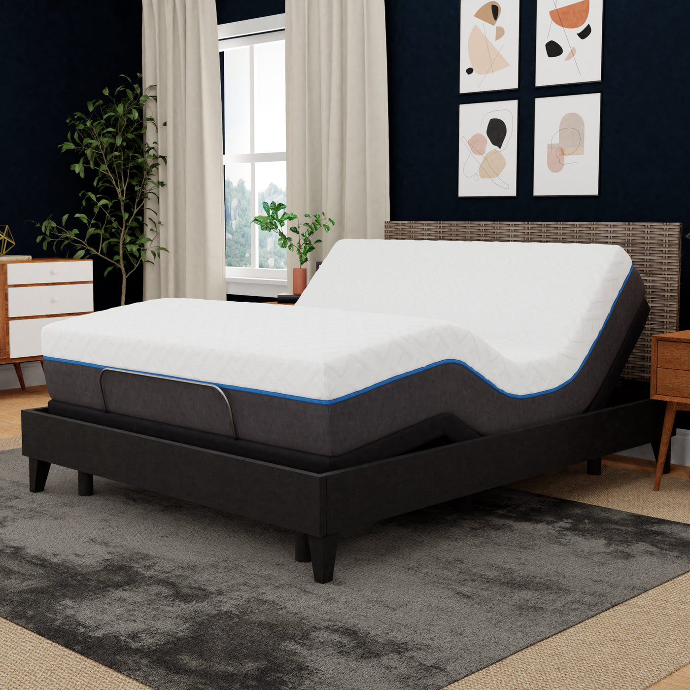 Sleep Science 12" Gel Luxe Soft Mattress and Q-Series Pro Adjustable Bed Frame