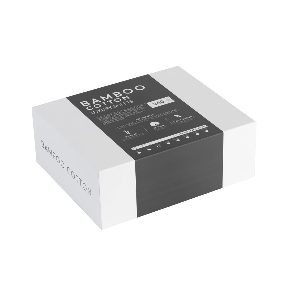 Bamboo Cotton Luxury Sheet Set - Grey - mysleepscience.com